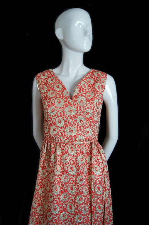 1960s Lame Adele Simpson Gown 1