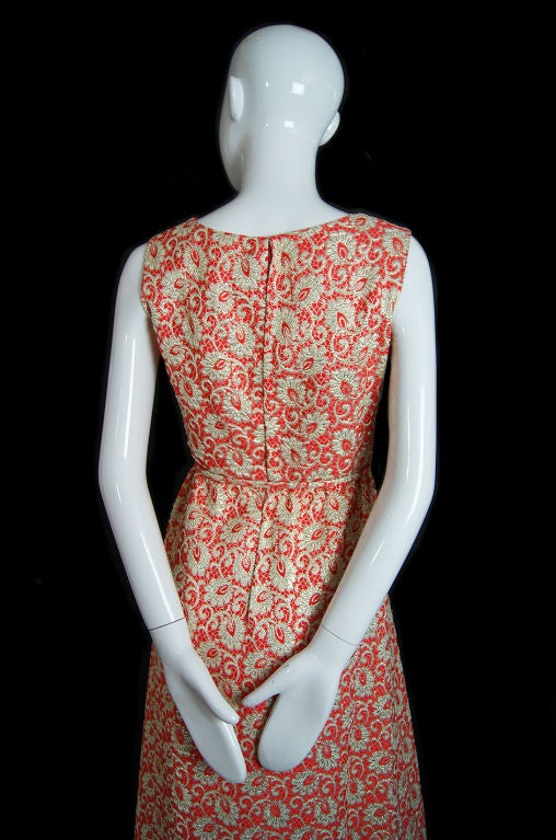 1960s Lame Adele Simpson Gown 3