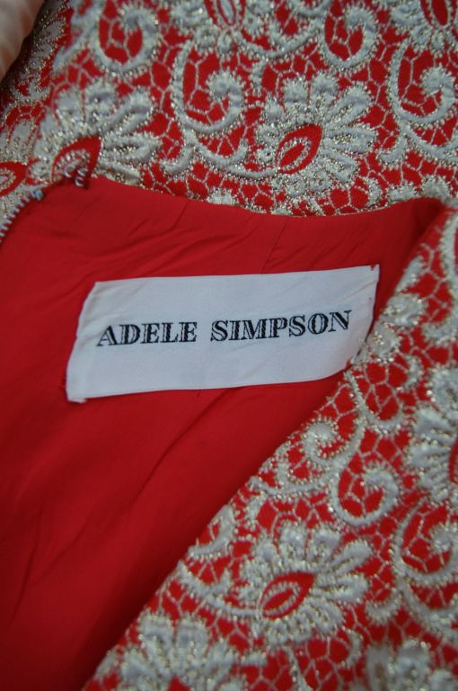 1960s Lame Adele Simpson Gown 5