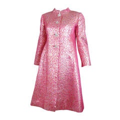 1960s Pink Metallic Malcolm Starr Coat