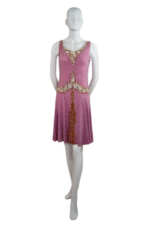 Women's 1920s French Label Fully Beaded Flapper Dress