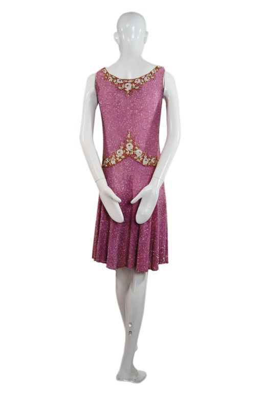 1920s French Label Fully Beaded Flapper Dress 1