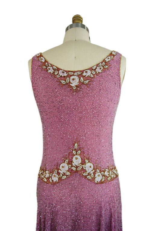 1920s French Label Fully Beaded Flapper Dress 4