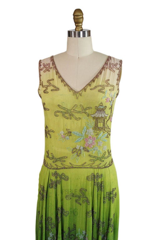 1920s Amazing Beaded Ombre Flapper 2