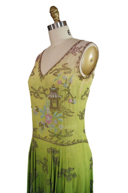 1920s Amazing Beaded Ombre Flapper 3
