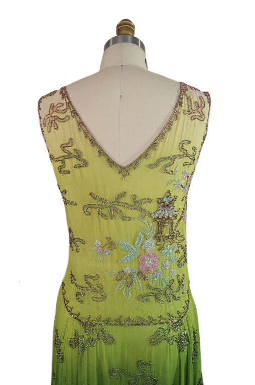 1920s Amazing Beaded Ombre Flapper 4