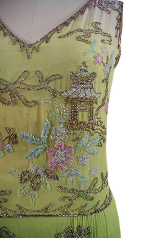 1920s Amazing Beaded Ombre Flapper 5