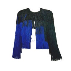 1980s Wayne Clark Couture Fringe Jacket