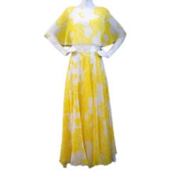 1970s Silk Chiffon EstÉvez Gown