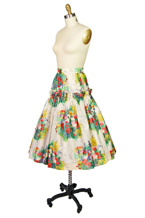 This is the season for these longer gypsy syle skirts and I have a entire batch of them in an assortment of prints and pretty colors to share - all from the great Yves Saint Laurent! This one is just stunning with its blurred watercolor floral