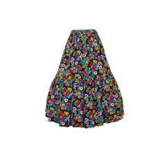 1970s Vibrant Yves Saint Laurent Skirt