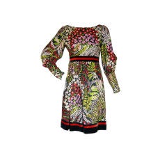 1960s Silk Twill Floral Mollie Parnis Dress