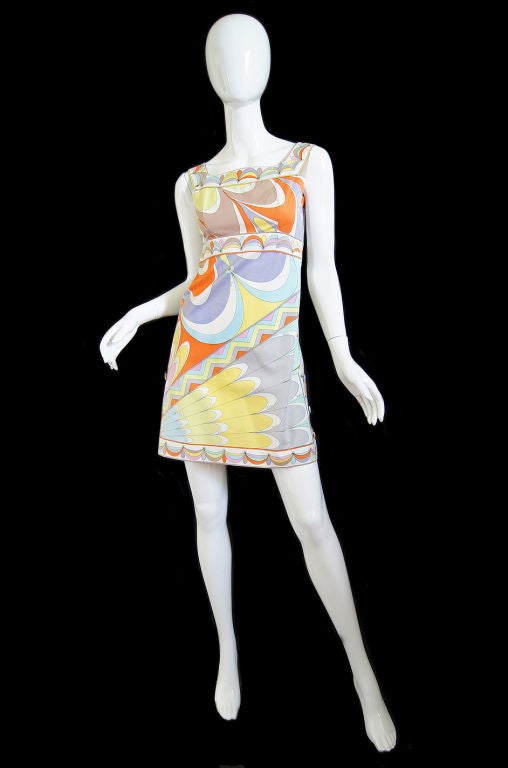 1960s Print Emilio Pucci Mini Dress 6