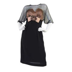 Vintage 1950s Harvey Berin Silk Illusion Dress