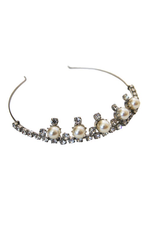 1920s Pearls & Rhinestone Tiara