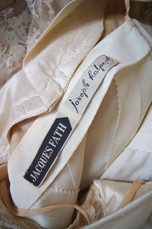 1950s Couture Jaques Fath Lace Dress 7