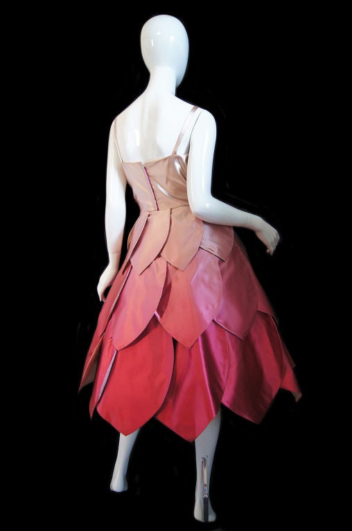 1950s Couture Pink Petal Dress and Jacket at 1stDibs