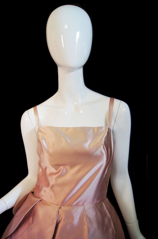 Women's 1950s Couture Pink Petal Dress & Jacket
