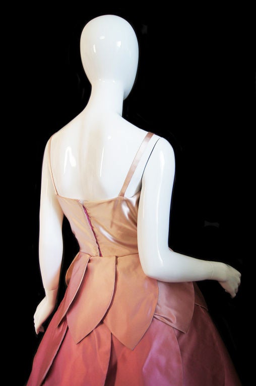 1950s Couture Pink Petal Dress & Jacket 1