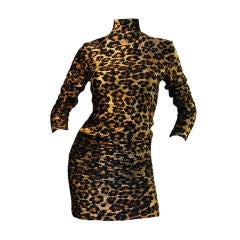 1980s Iconic Patrick Kelly Leopard Mini Dress