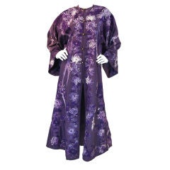 Antique 1940s Embroidered Silk Kimono Coat