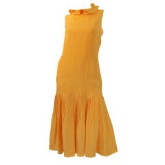 1960s Pierre Cardin Couture Pleat Dress