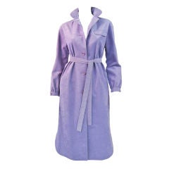 1970s Purple Halston Coat Dress