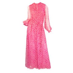 1960s Silk Chiffon Pink Adele Simpson