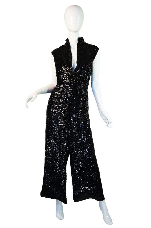 1960s Sequinned Oscar De La Renta Maxi
