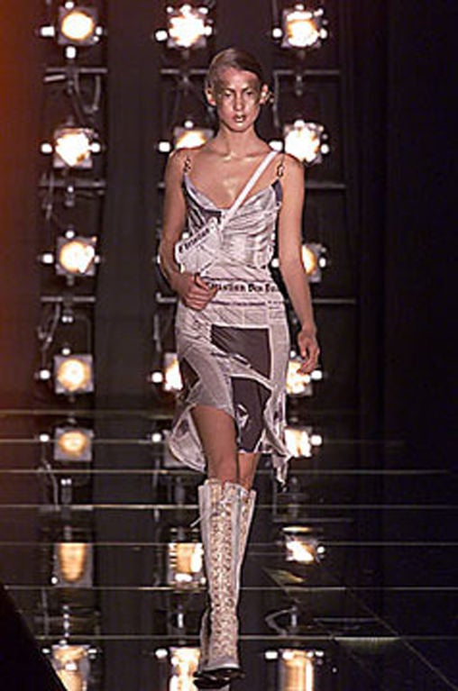 2002 Galliano SATC Newspaper Dress 6