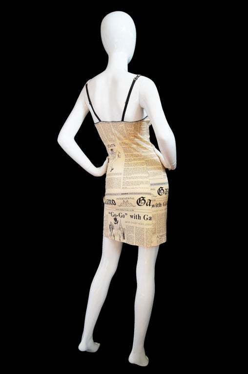 2002 Galliano SATC Newspaper Dress 1
