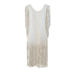 1960s Fringe Leather Hippie Chic Dress