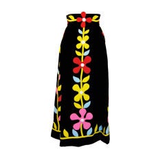 1960s Malcolm Starr Velvet 
Felt Skirt