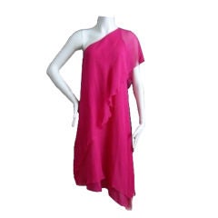 1970s Scott Barrie Silk Chiffon Dress