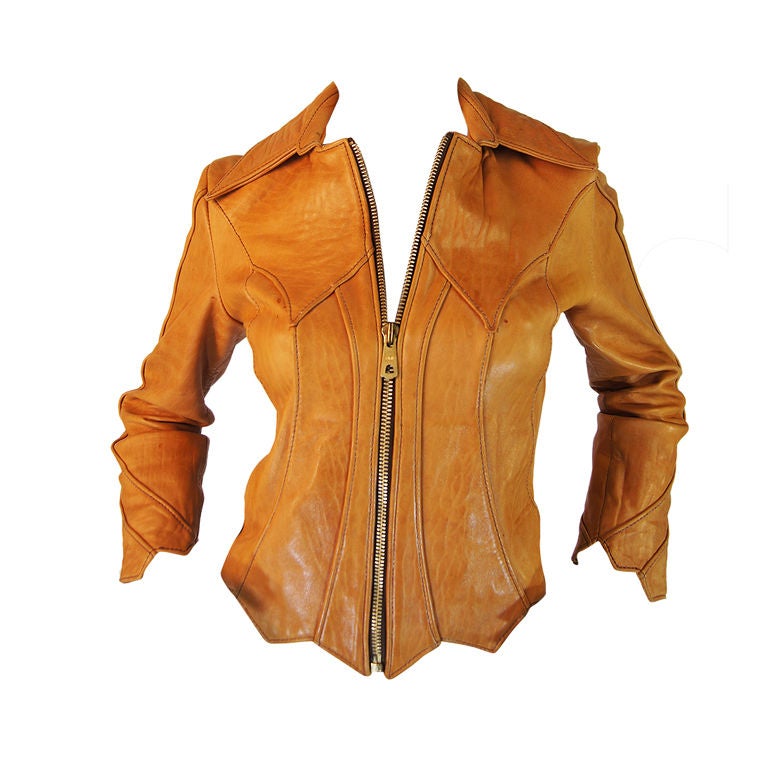 1960s East West Sculpted Leather Lacket