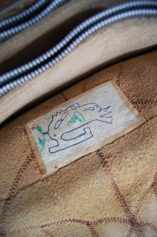 1970s Patchwork Leather Fringe Char Bag 4
