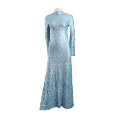 Vintage 1970s Sequin Mollie Parnis Gown