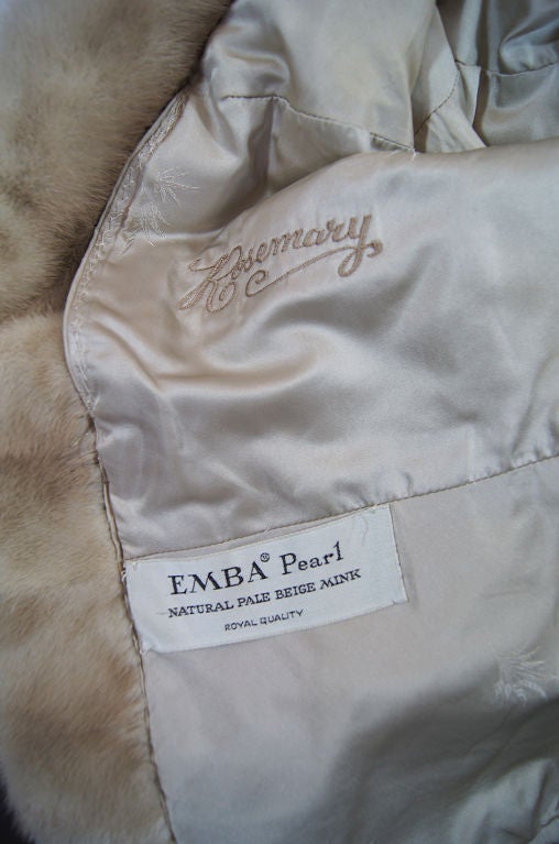 1950s EMBA Pearl Mink Evening Jacket 5