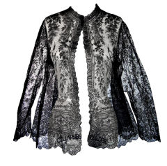 Antique Rare Victorian Handmade Chantilly Jacket