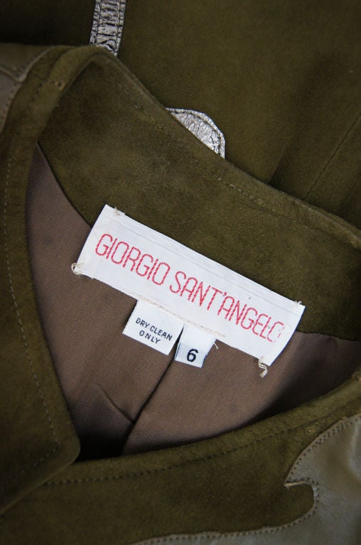  Sant Angelo 1970s Suede Applique Jacket For Sale 4