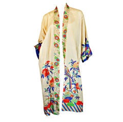 1920s Rare Printed Tissue Silk Kimono