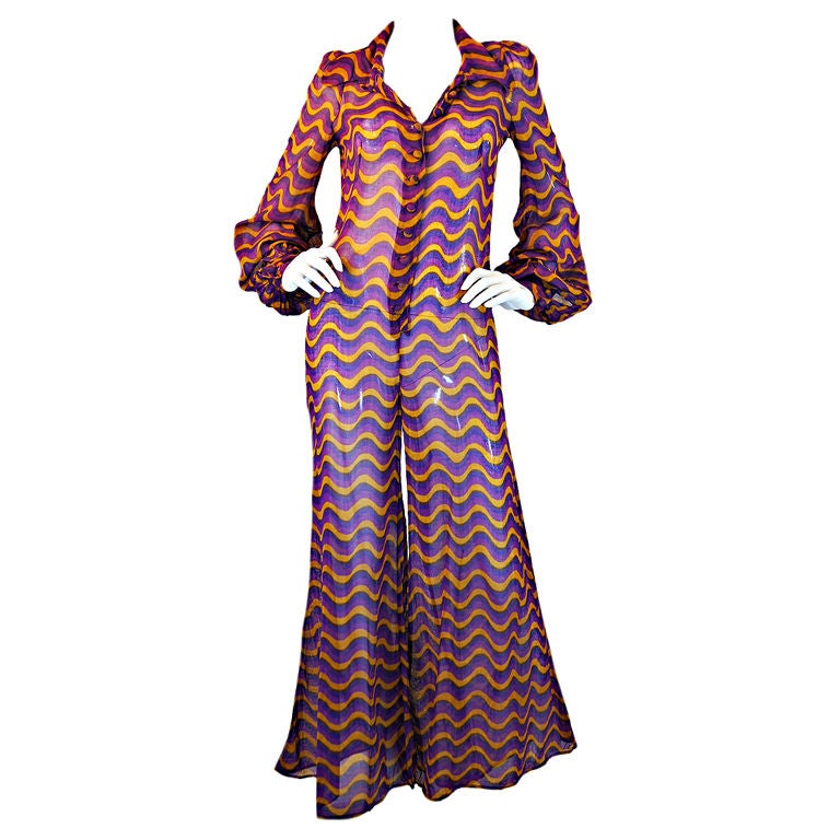 1970s Rare Book Piece Biba Jumpsuit at 1stDibs