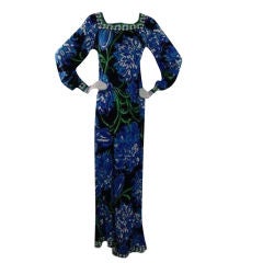 1970s Silk Jersey Pucci Gown