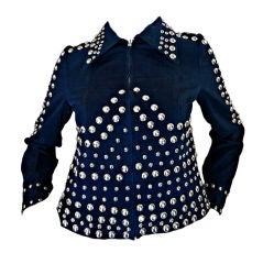 1960s Unusual Studded Cotton Jacket