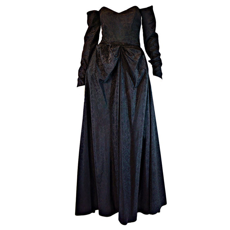 1950s Early Ceil Chapman Bustle Gown