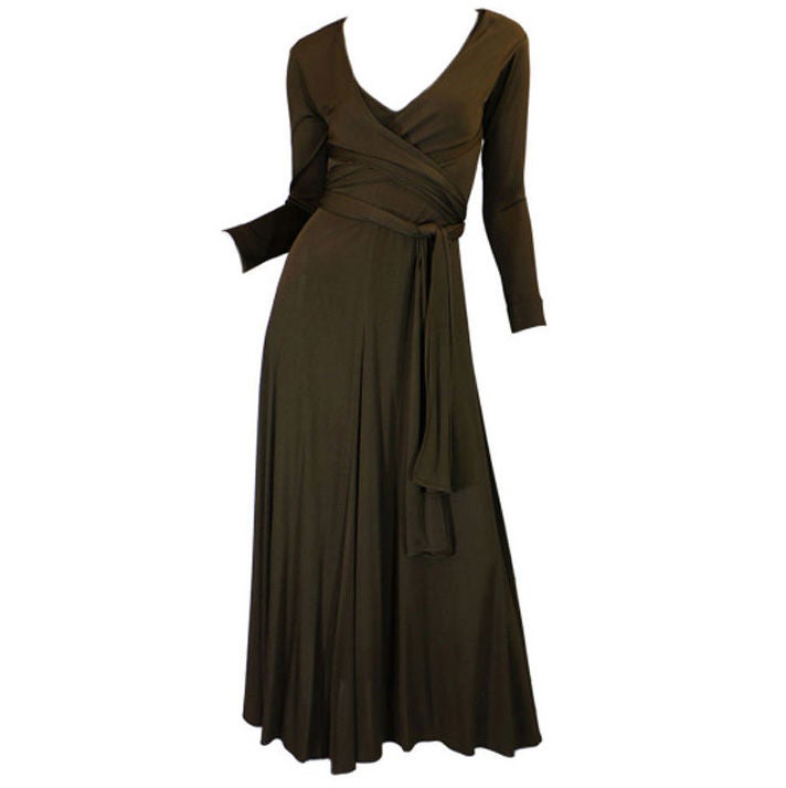 1970s Rare Scott Barrie Jersey Dress For Sale