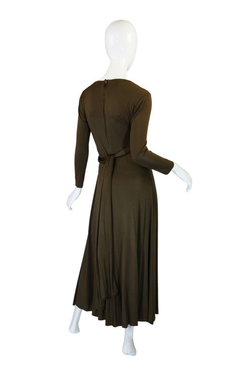 1970s Rare Scott Barrie Jersey Dress For Sale 1