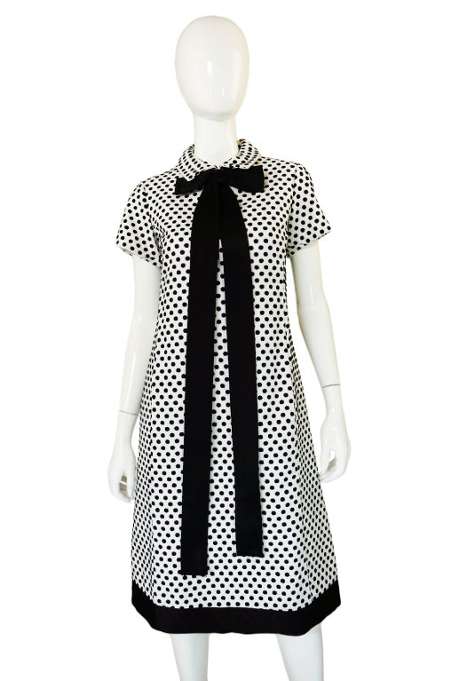 1960s Dotted Geoffrey Beene Shift Dress 1