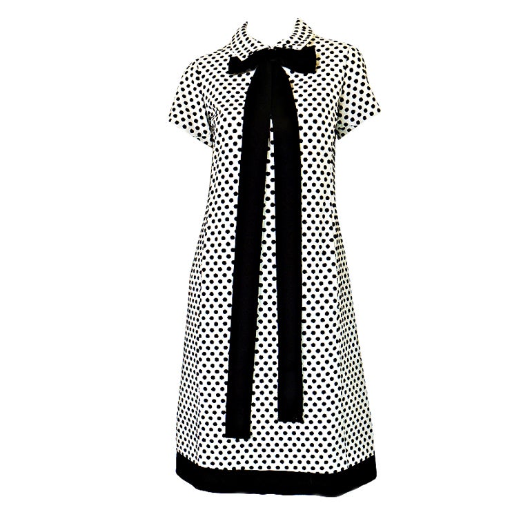 1960s Dotted Geoffrey Beene Shift Dress