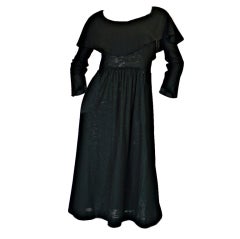 1970s Rare Sonia Rykiel Caped Dress Vintage 1970s Rare Sonia Rykiel Caped Dress